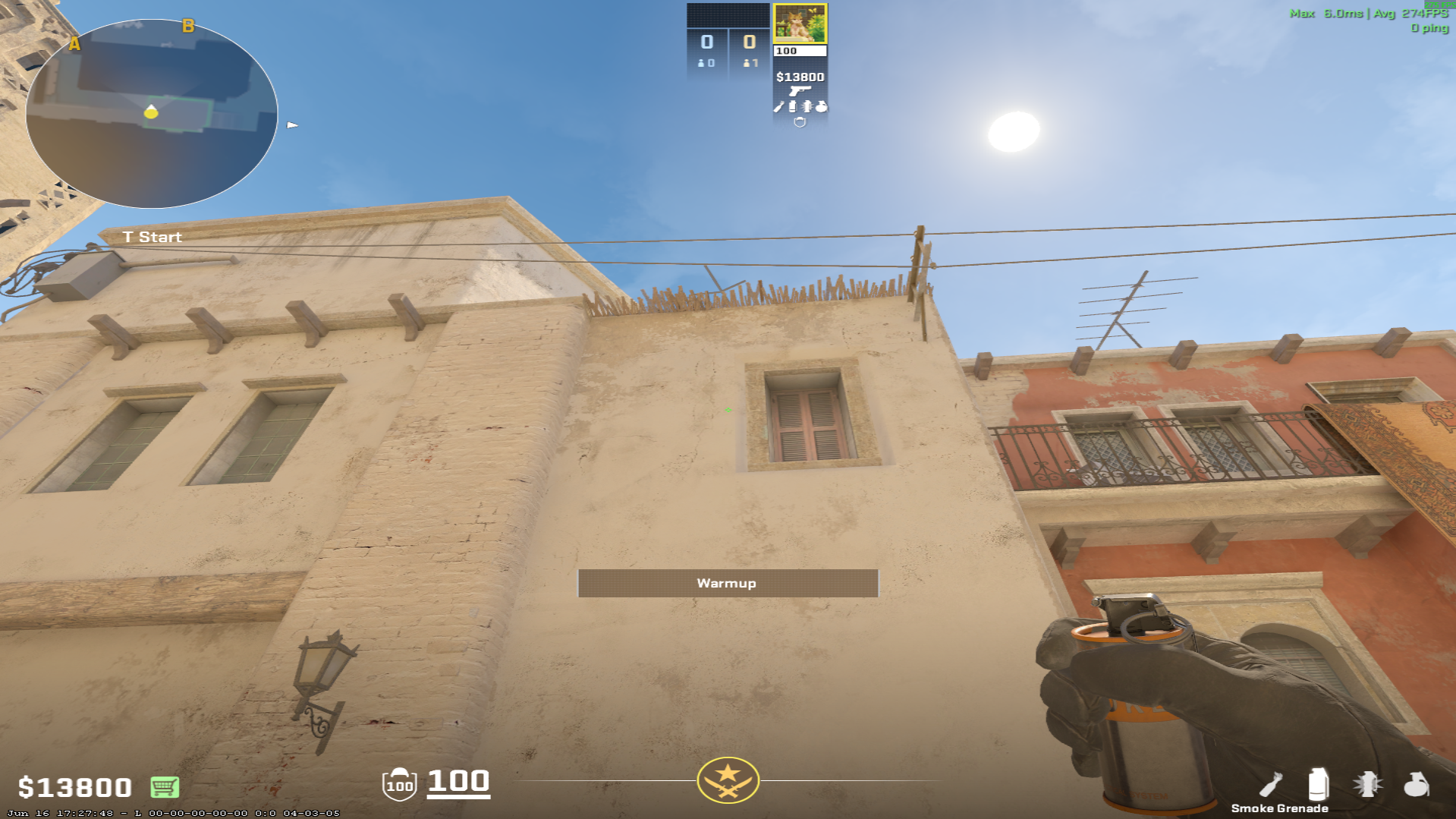 Mirage smoke lineup Window Smoke — throw 2, where to aim