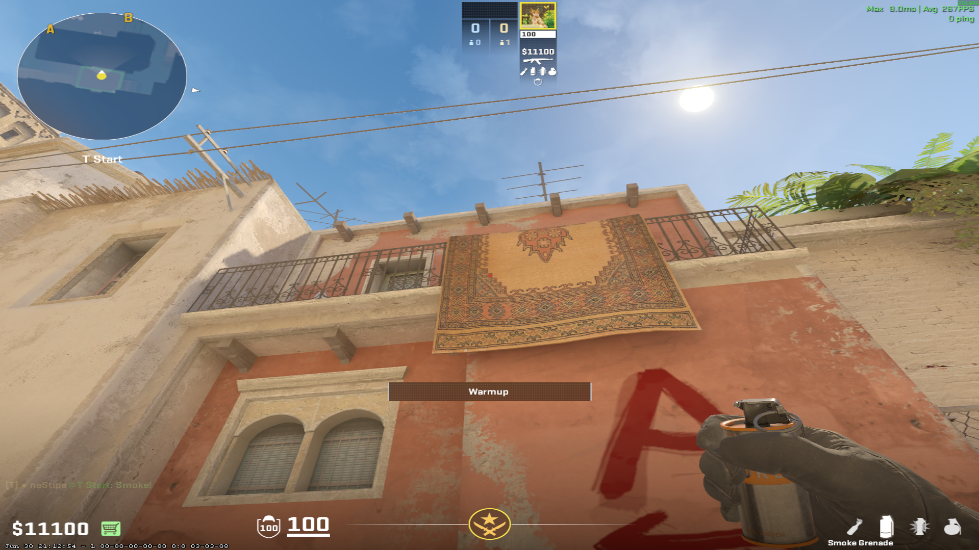 Mirage smoke lineup Window Smoke — throw 4, where to aim
