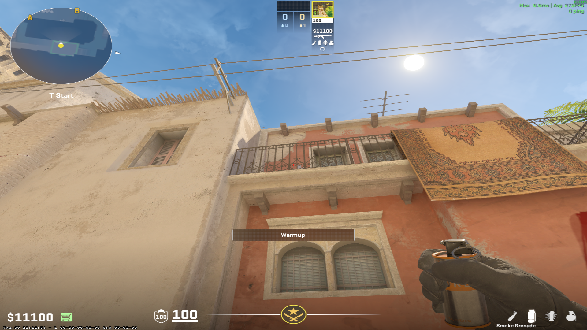 Mirage smoke lineup Window Smoke — throw 5, where to aim