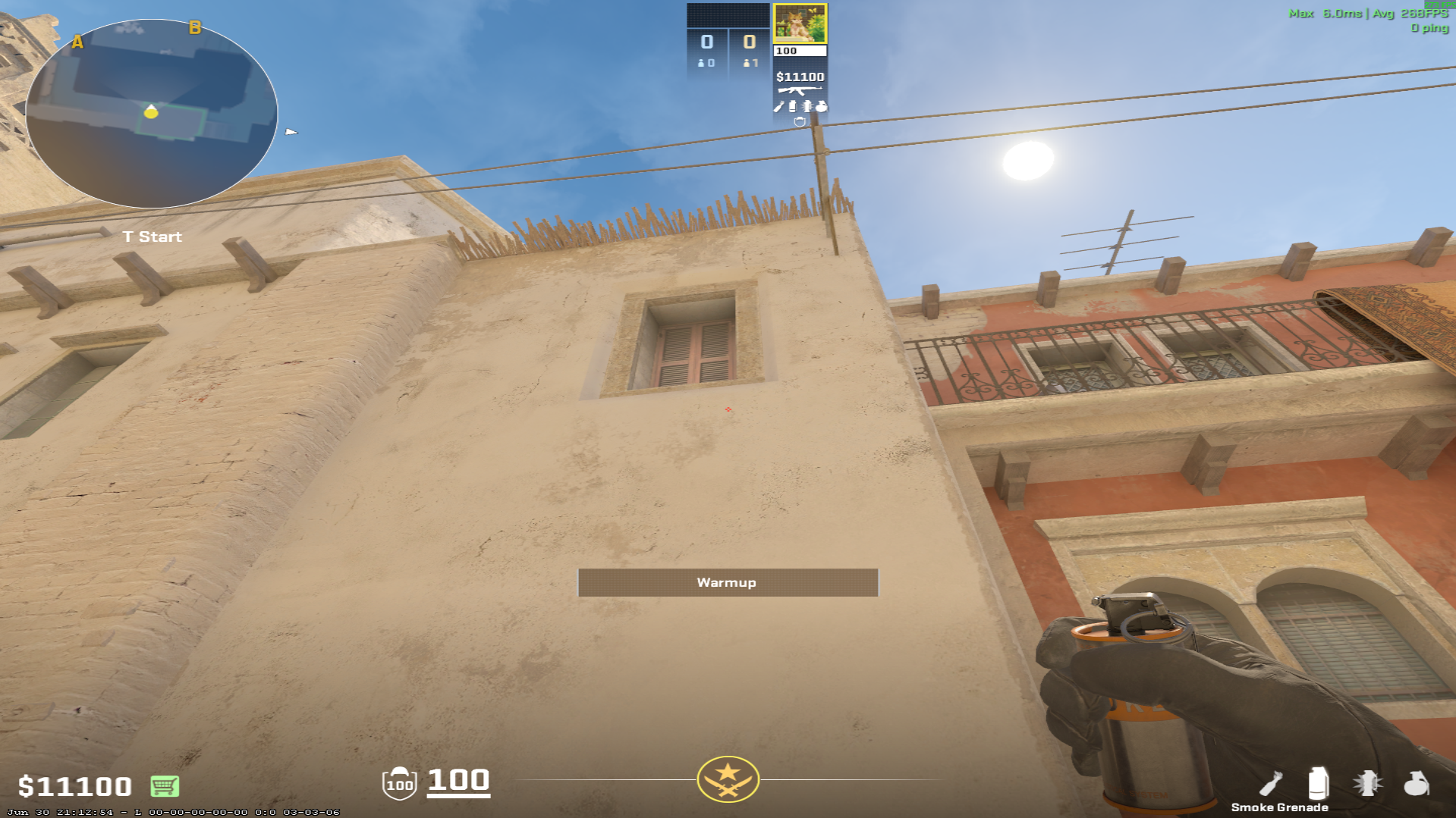 Mirage smoke lineup Window Smoke — throw 6, where to aim (1)
