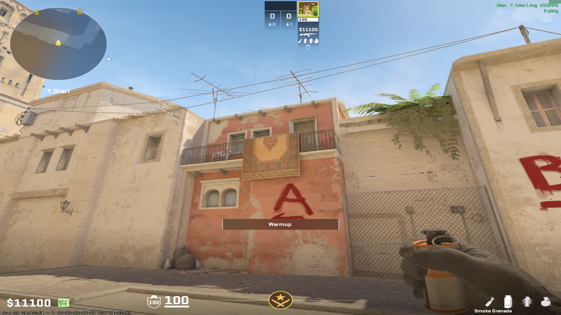 Mirage smoke lineup Deep Connector Smoke — throw 1, where to aim