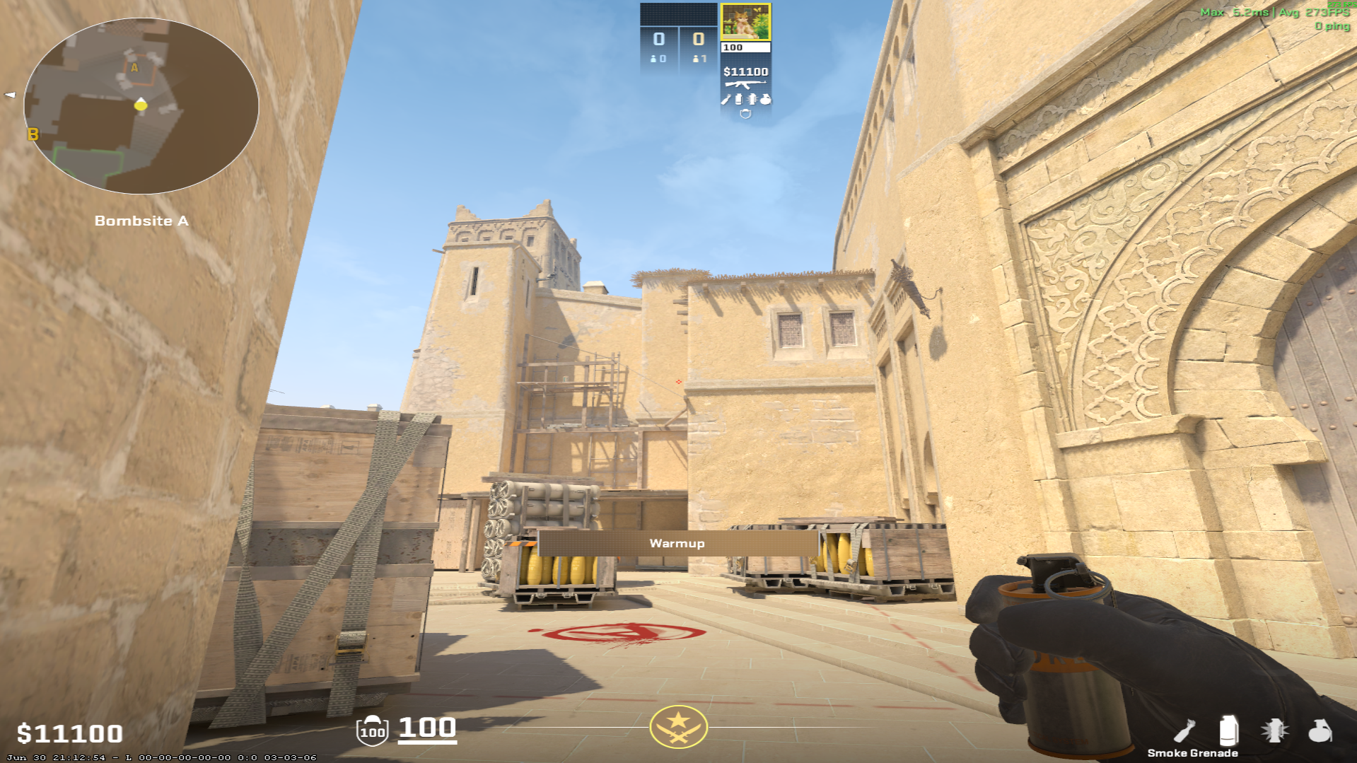 Mirage smoke lineup Palace Smoke — throw 2, where to aim