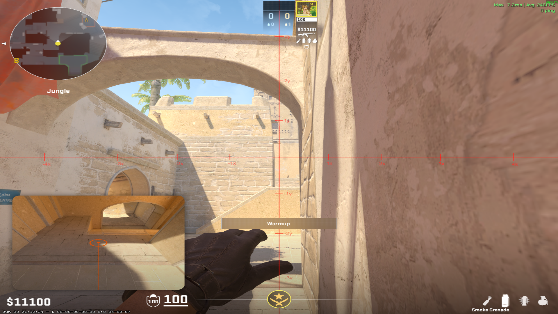 Mirage smoke lineup Deep Ramp Smoke — throw 2, where to aim