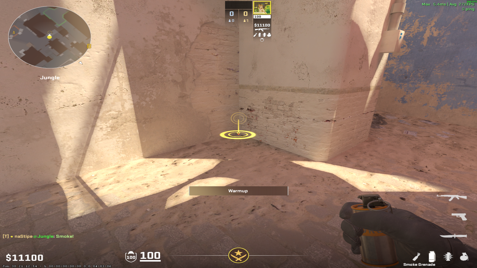 Mirage smoke lineup Deep Ramp Smoke — throw 2, where to stand