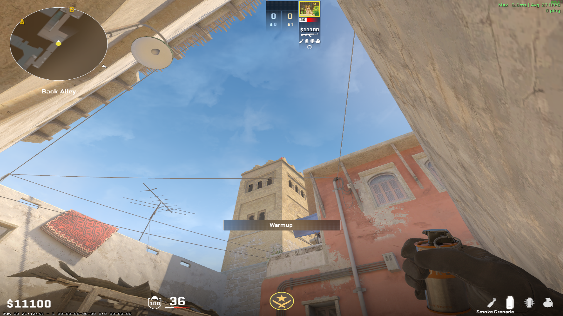 Mirage smoke lineup Kitchen Window Smoke — throw 1, where to aim