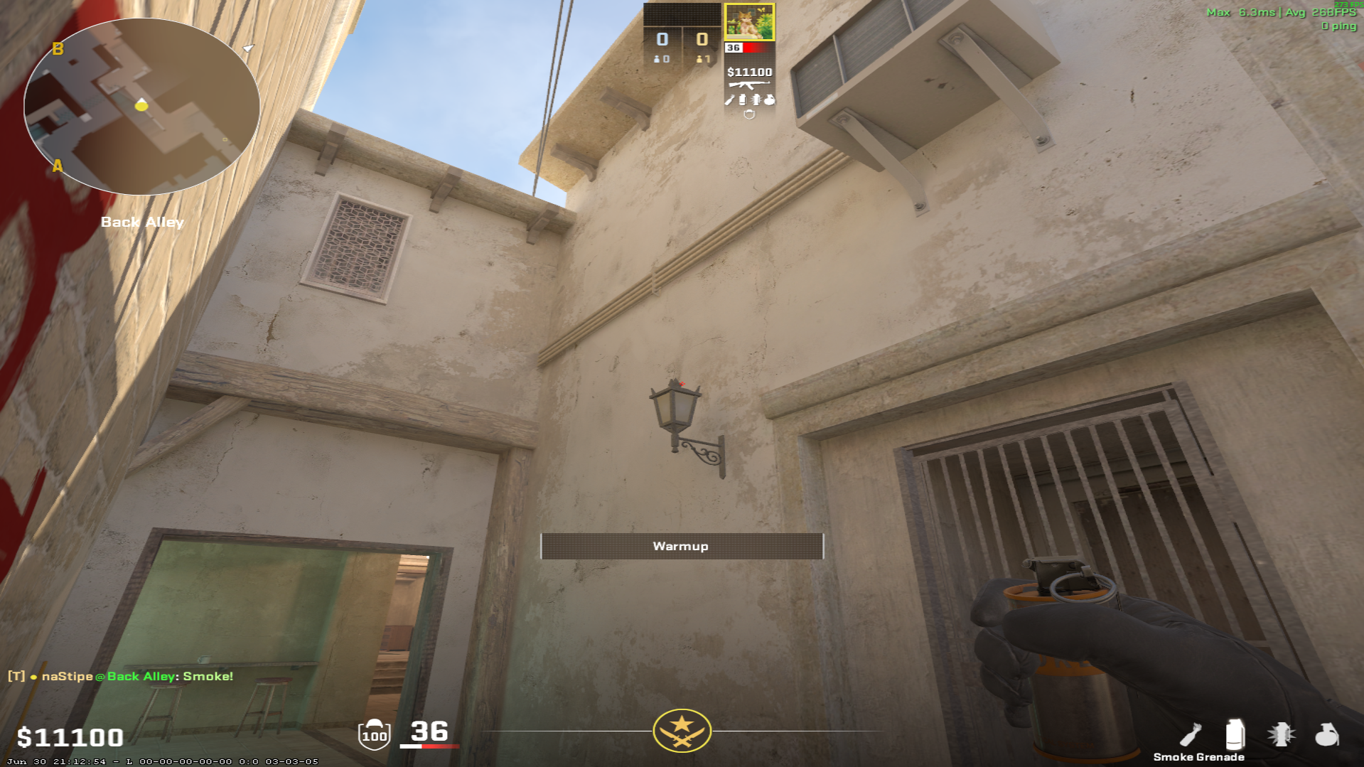 Mirage smoke lineup Arches Smoke Left — throw 1, where to aim