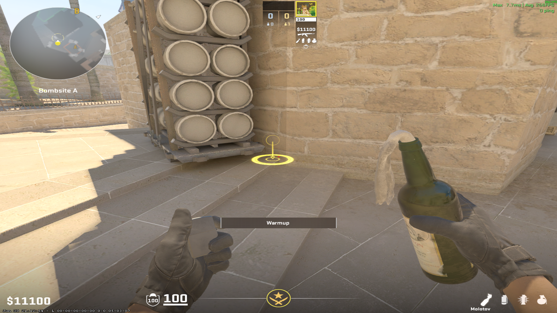 Mirage molotov lineup Palace Molotov — throw 1, where to stand