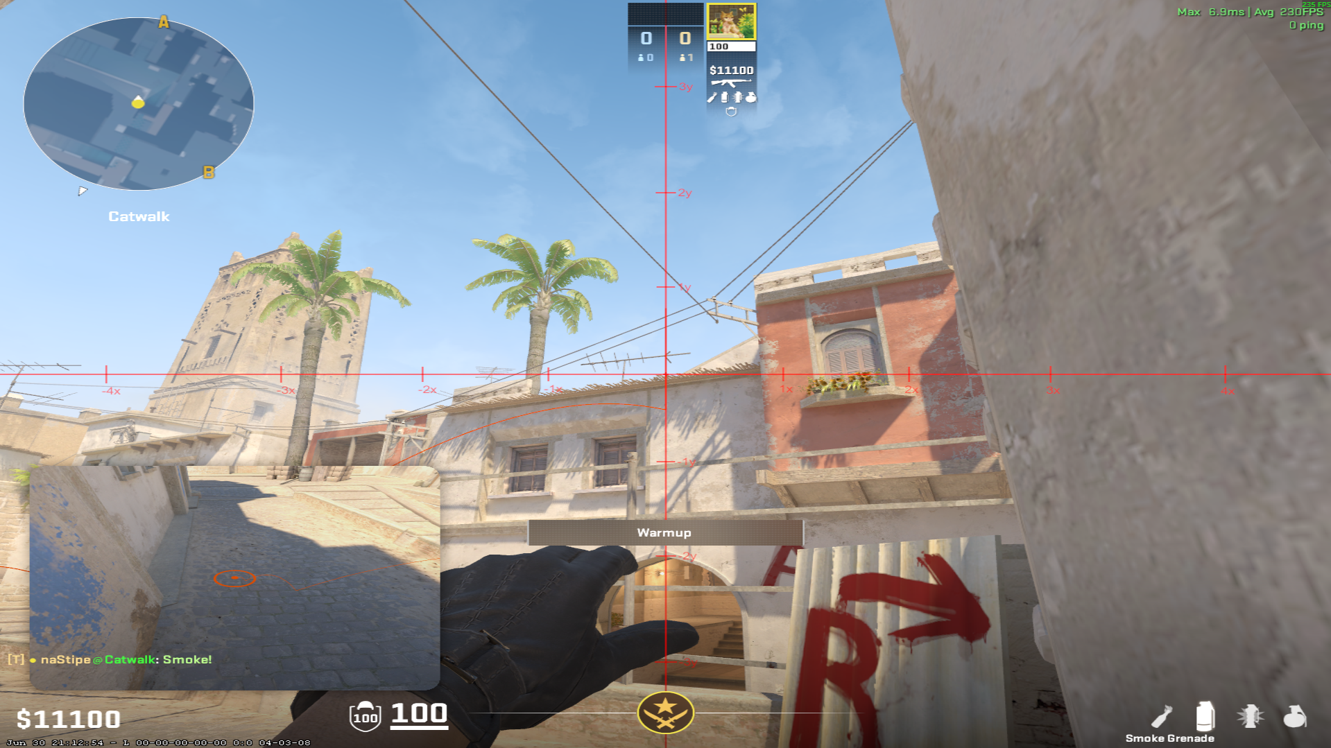 Mirage smoke lineup Palace Smoke (Full) — throw 1, where to aim