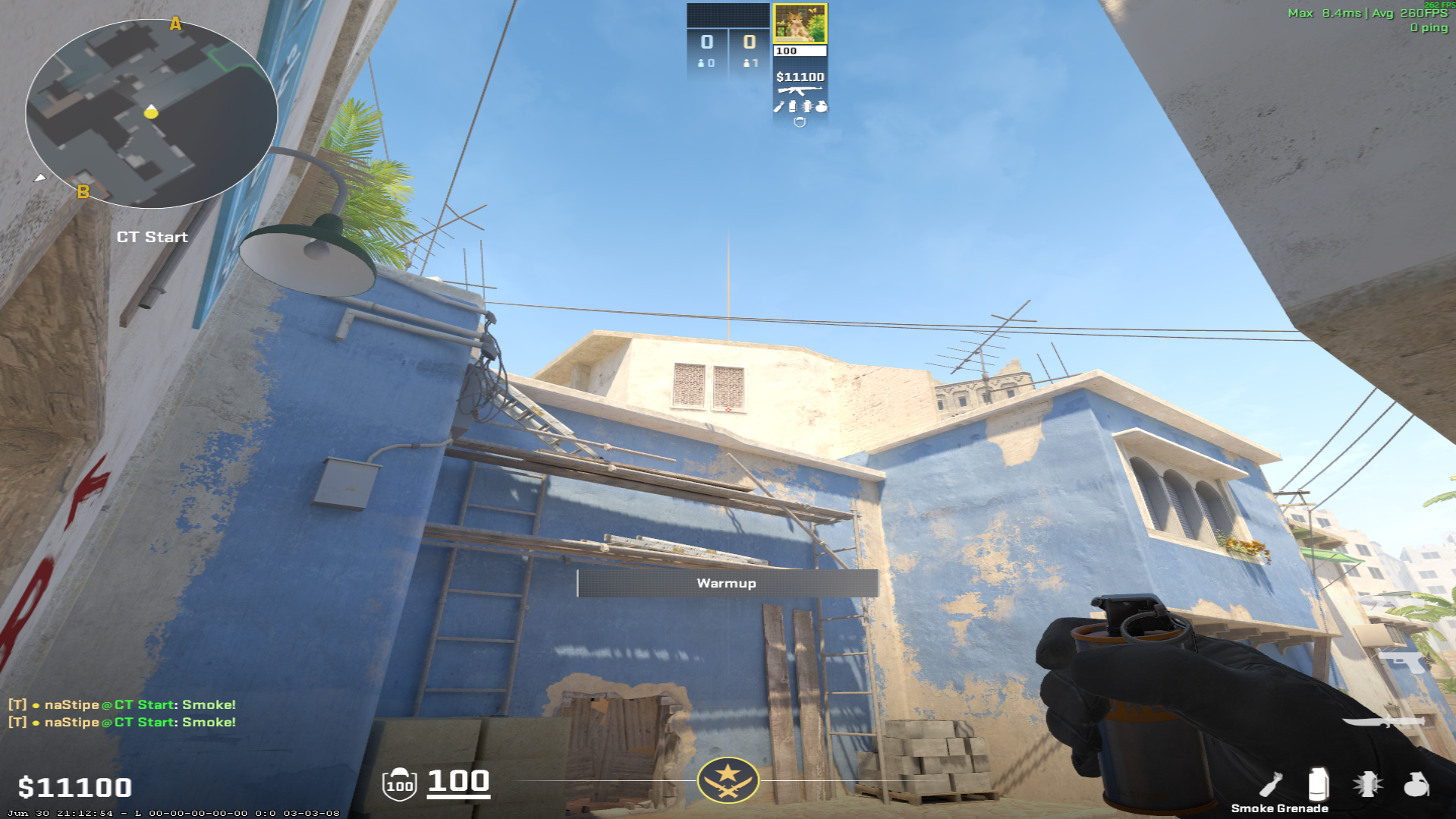 Mirage smoke lineup Palace Smoke — throw 1, where to aim