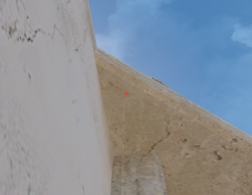 Mirage smoke lineup Backsite Smoke for Kitchen Retake — throw 1, precise aim point