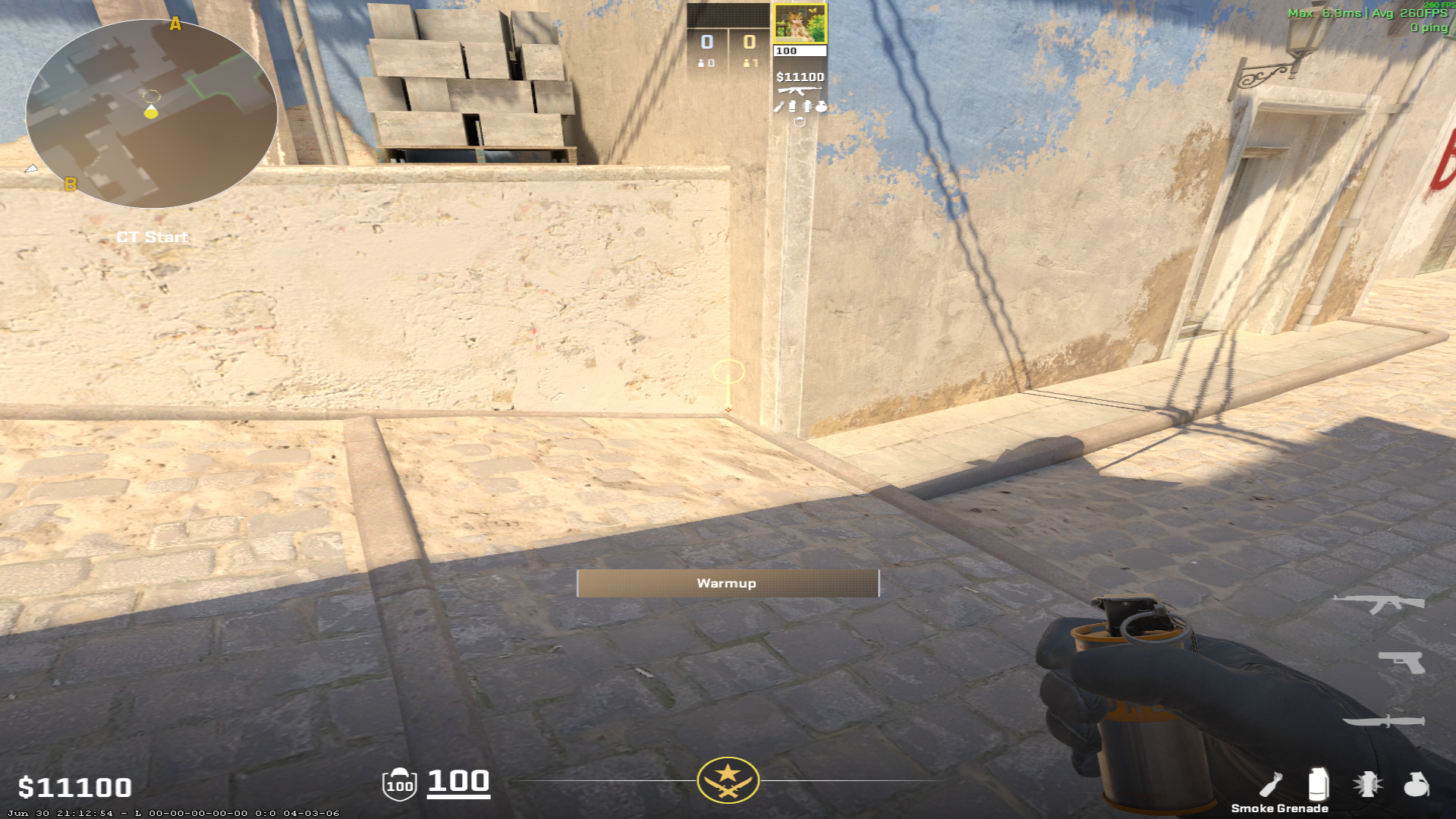 Mirage smoke lineup Aps Out — throw 1, where to stand