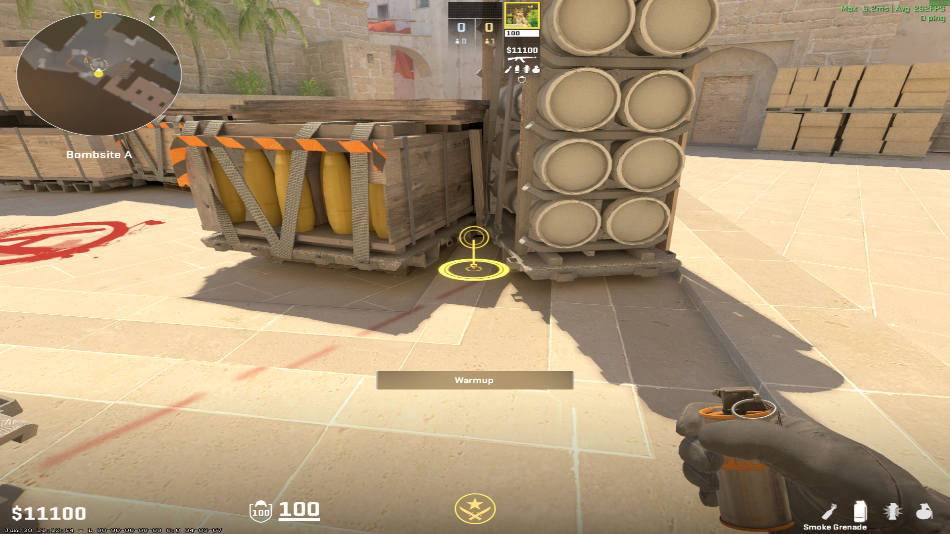 Mirage smoke lineup Jungle Smoke — throw 1, where to stand