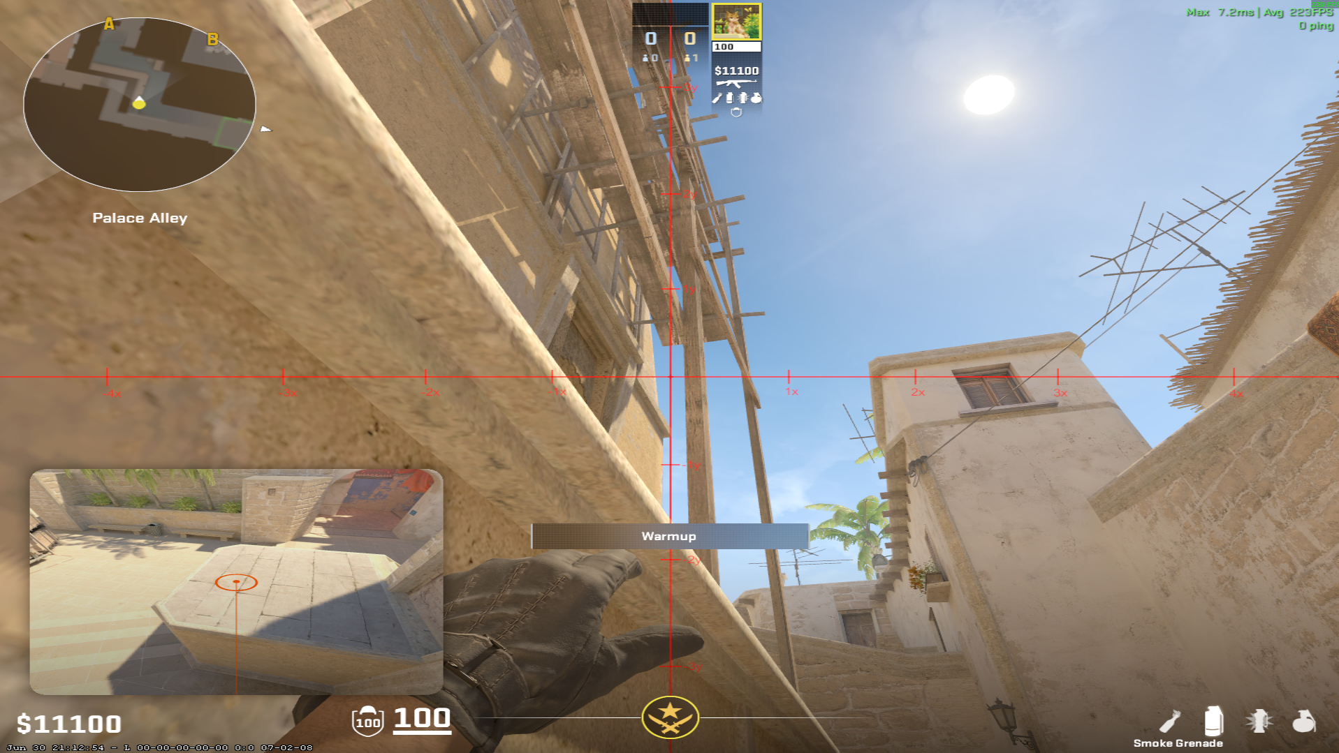 Mirage smoke lineup Stairs Smoke — throw 3, where to aim