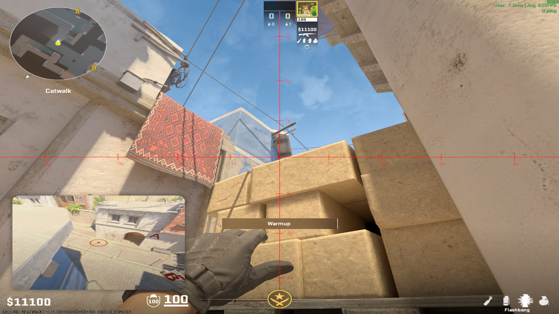 Mirage flash lineup Mid Pop Flash — throw 1, where to aim