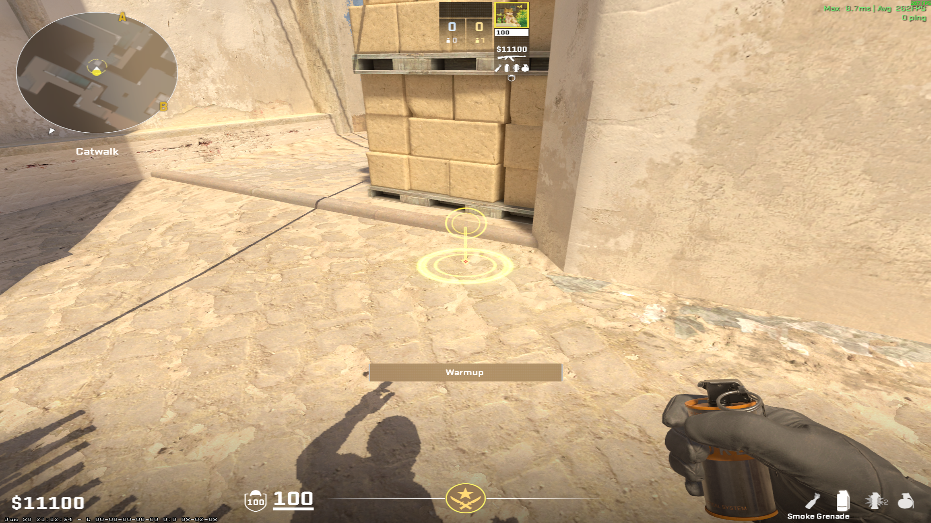 Mirage flash lineup Mid Pop Flash — throw 1, where to stand