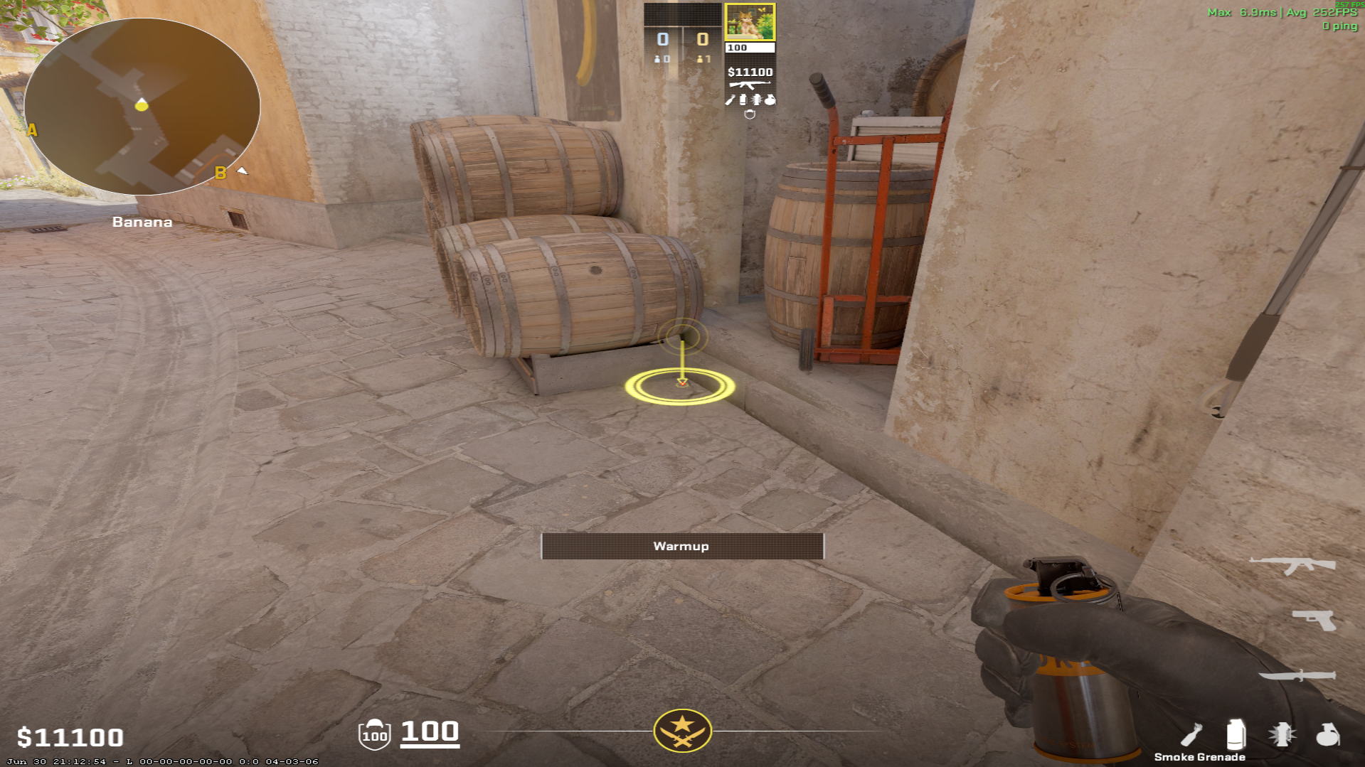 Inferno smoke lineup CT Smoke (Giant) — throw 1, where to stand