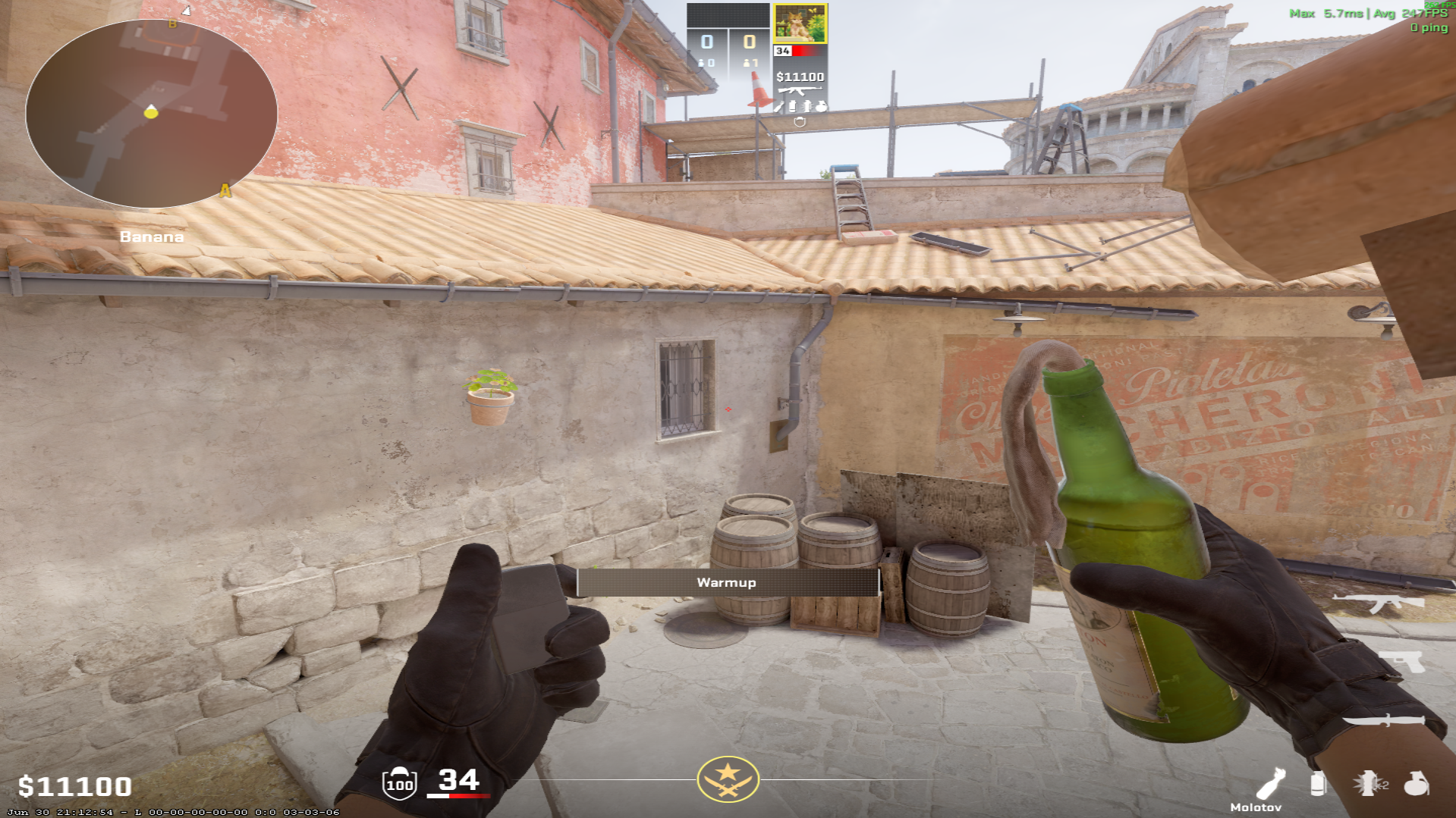 Inferno molotov lineup Dark Molotov — throw 2, where to aim