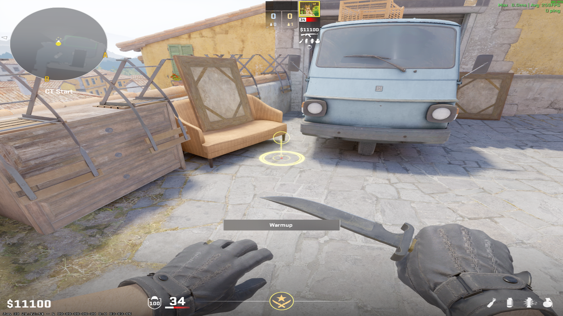 Inferno smoke lineup B Site Smoke for Retakes from CT — throw 1, where to stand