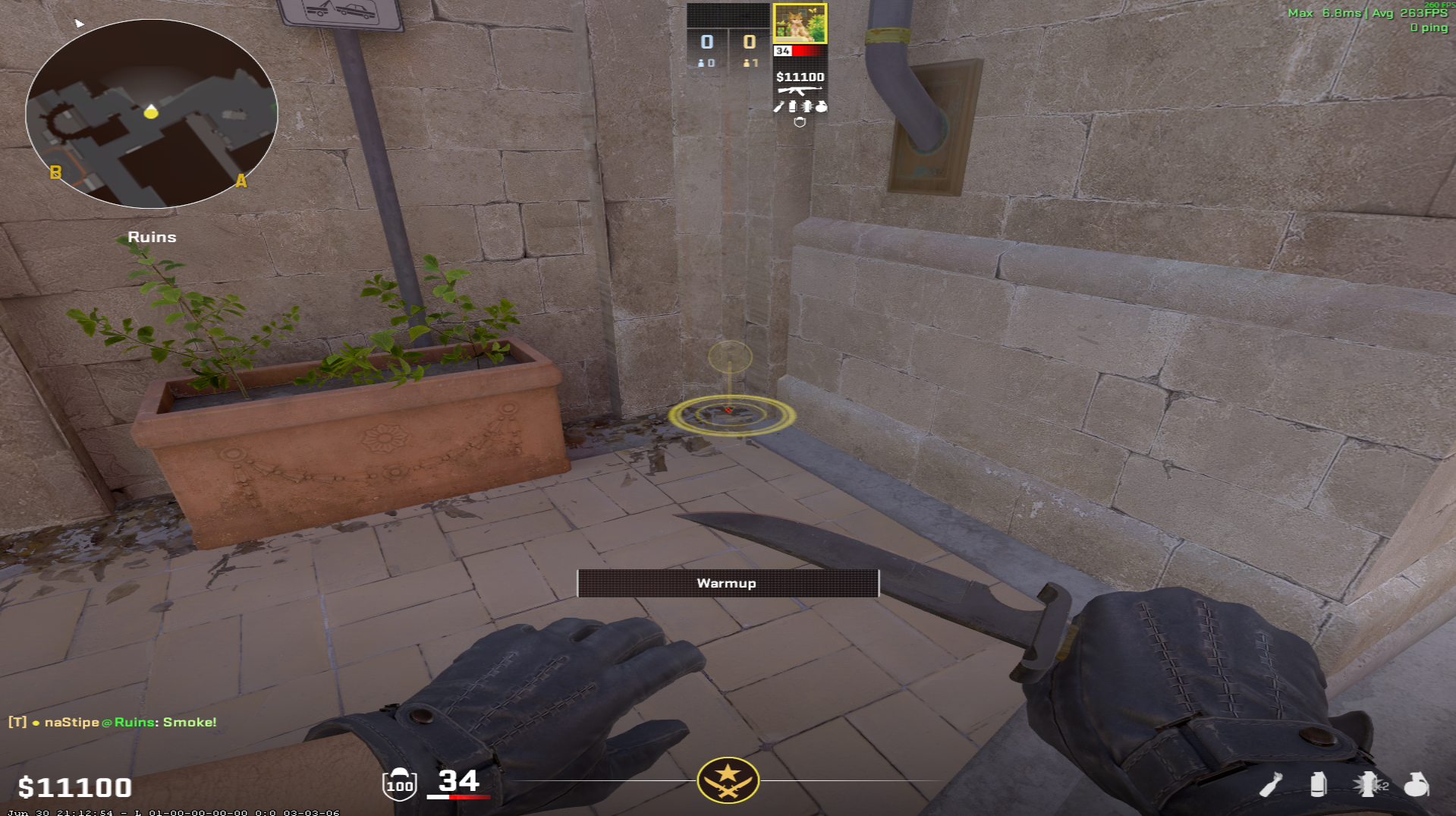 Inferno smoke lineup Banana Anti-push Smoke — throw 1, where to stand