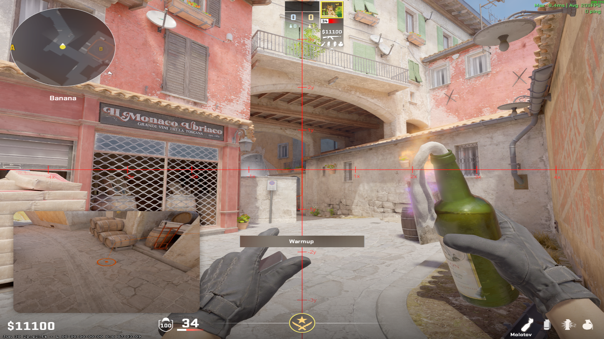 Inferno molotov lineup Deep Banana Molotov — throw 1, where to aim