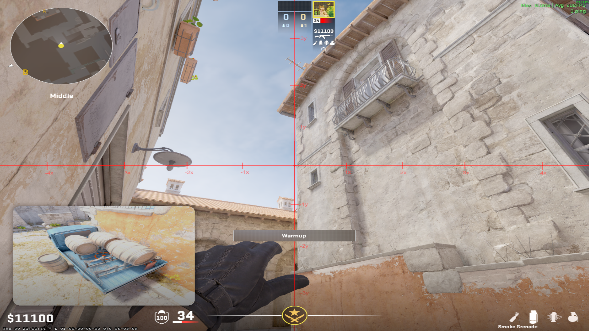Inferno smoke lineup Aps Car Smoke — throw 1, where to aim