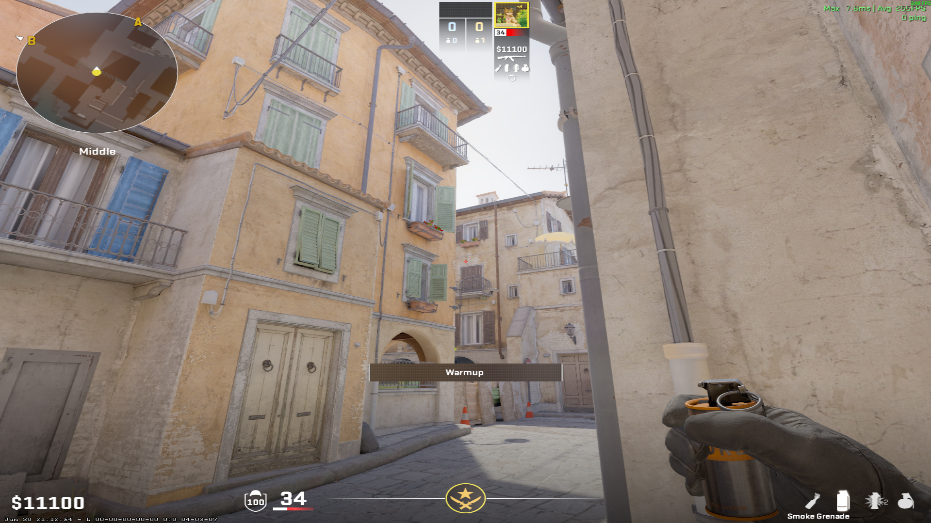 Inferno smoke lineup Deep Long Smoke — throw 1, where to aim