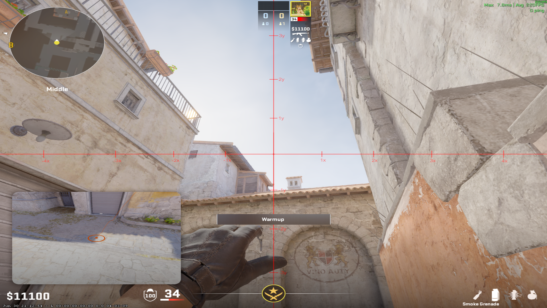 Inferno smoke lineup Moto Smoke — throw 1, where to aim
