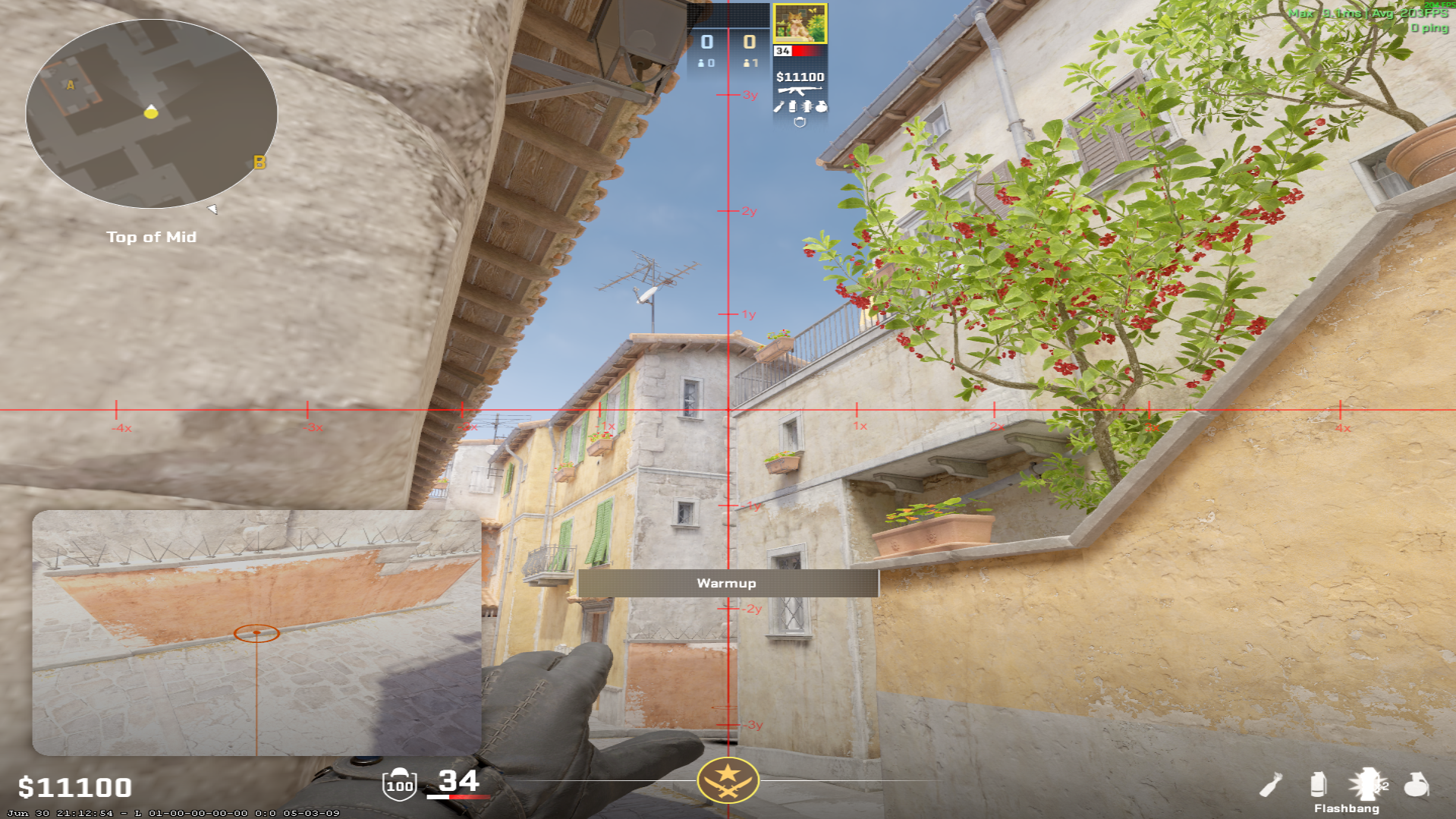 Inferno flash lineup CT Mid Flash — throw 1, where to aim
