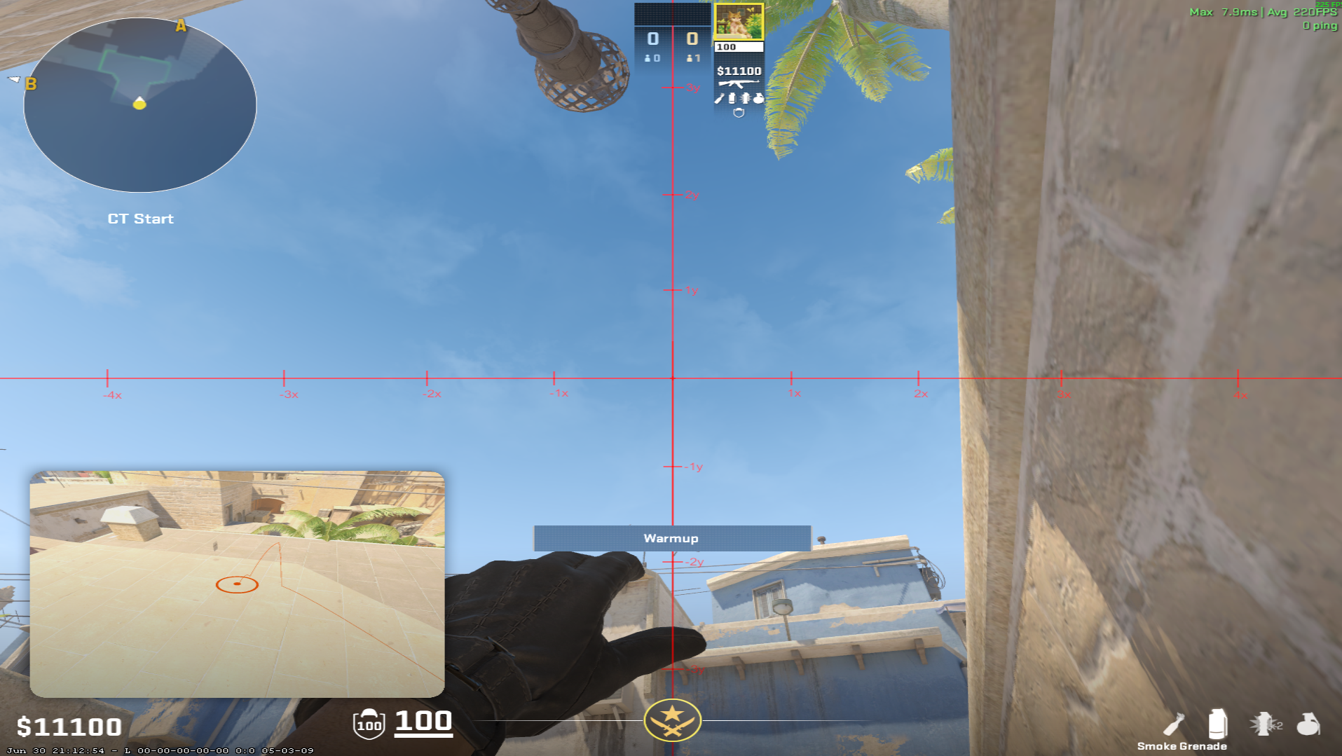 Mirage smoke lineup Tetris Smoke — throw 2, where to aim