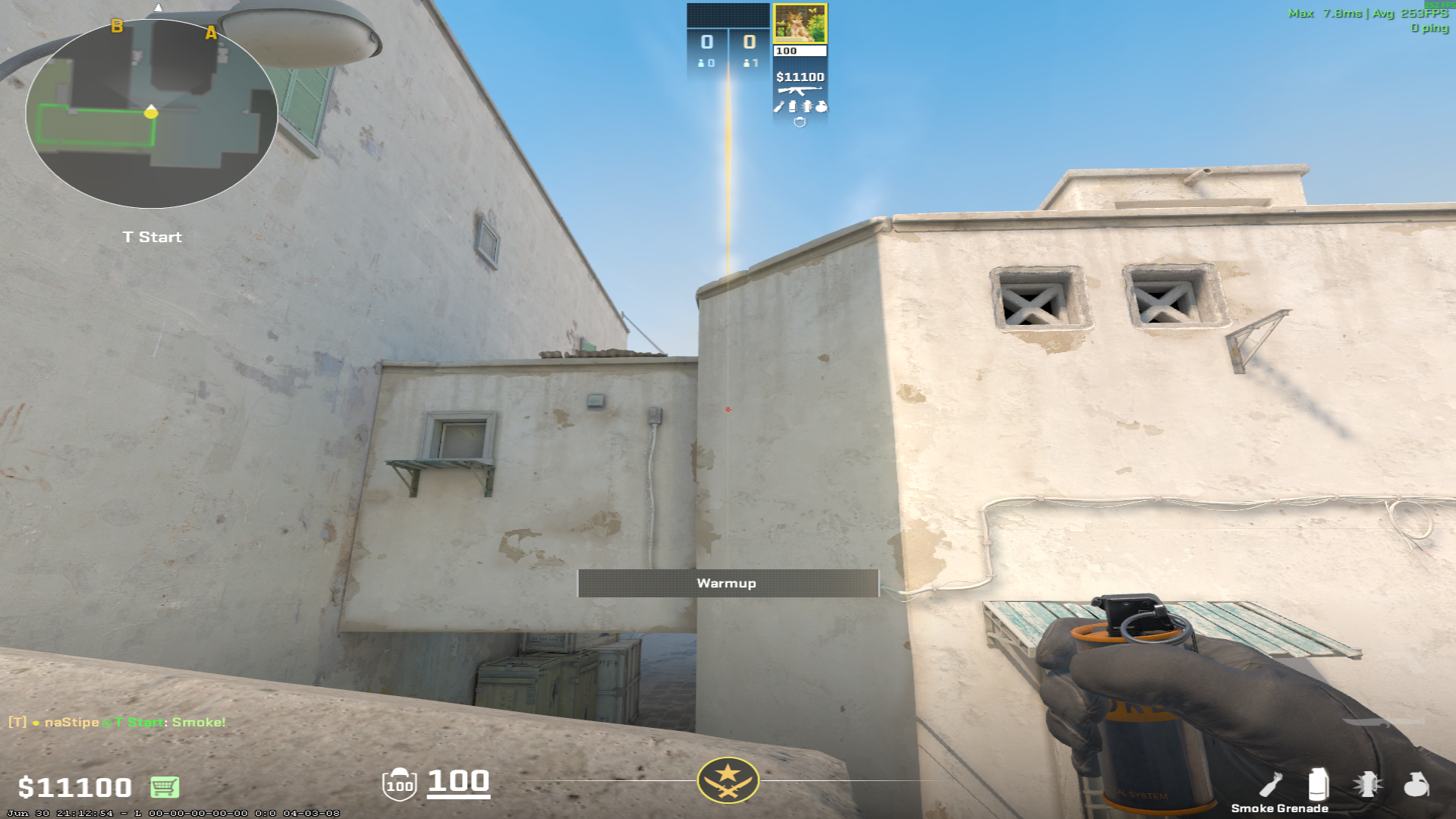 Dust II smoke lineup Doors Smoke (Giant) — throw 1, where to aim