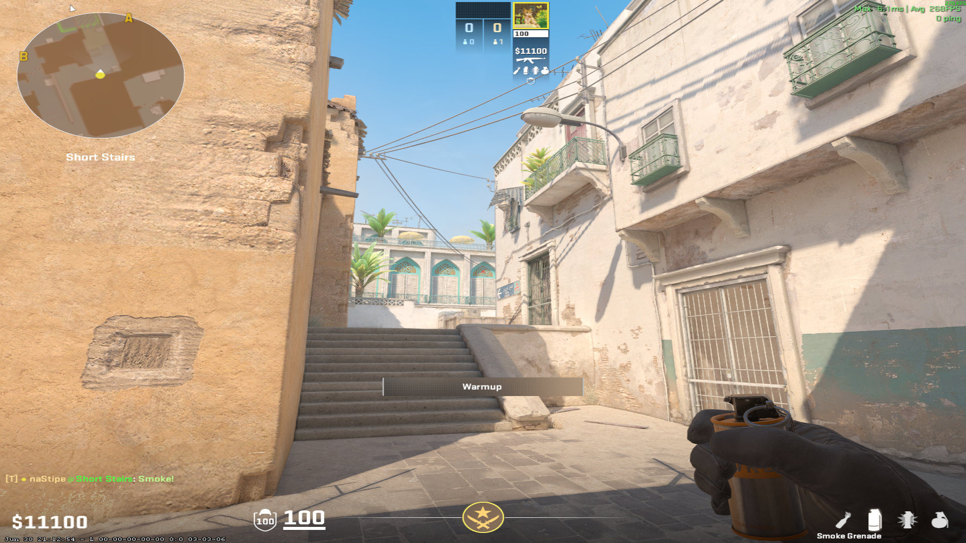 Dust II smoke lineup Short Boost Smoke — throw 1, where to aim