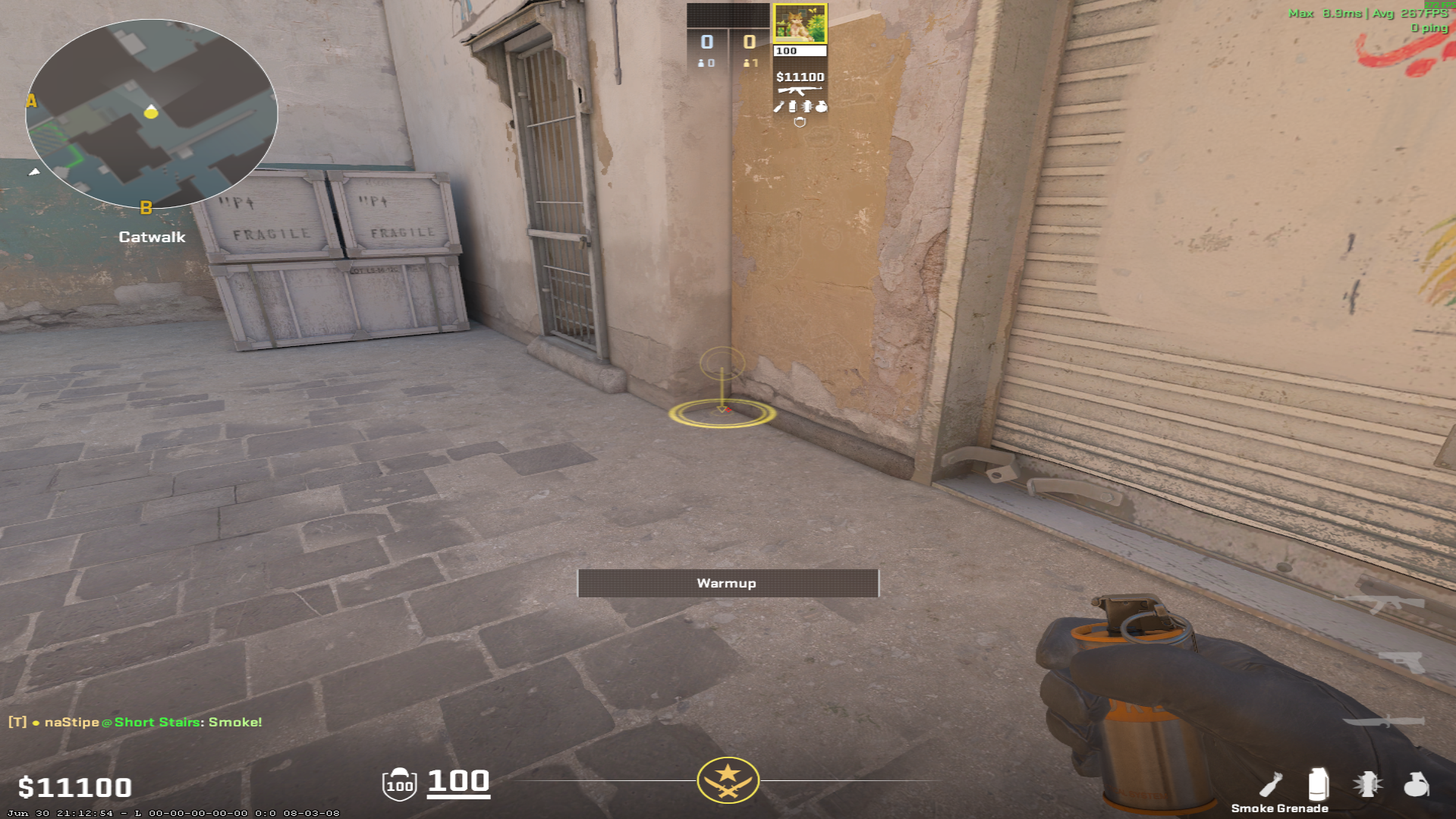 Dust II smoke lineup Short Boost Smoke — throw 1, where to stand