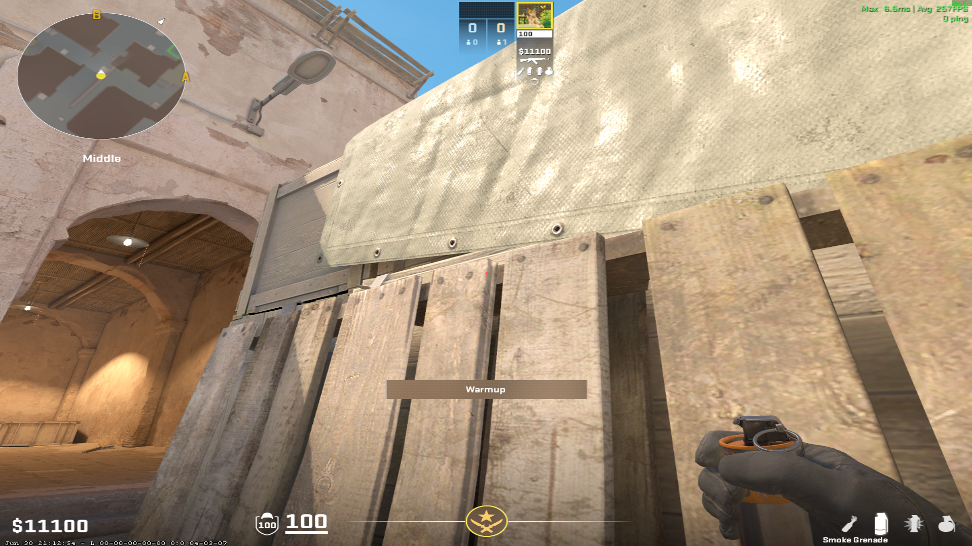 Dust II smoke lineup Mid to B Smoke — throw 1, where to aim