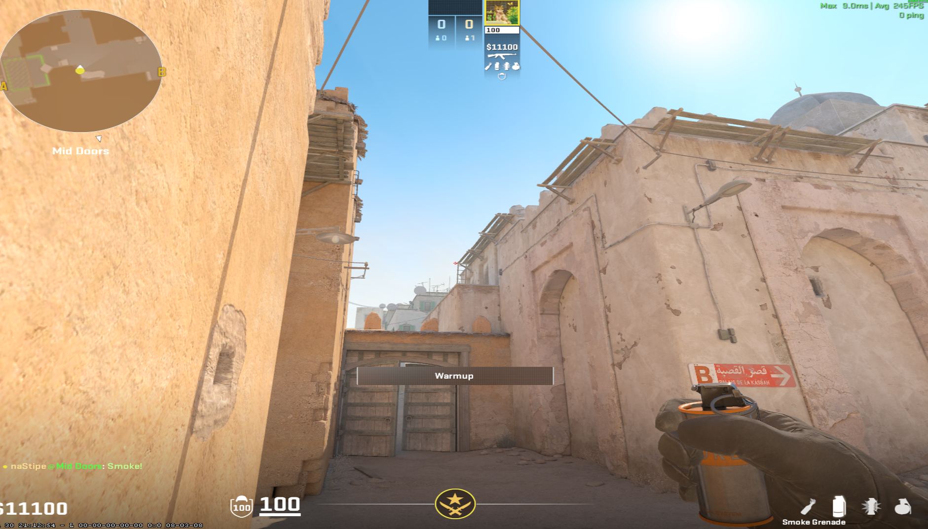Dust II smoke lineup Mid Smoke — throw 1, where to aim