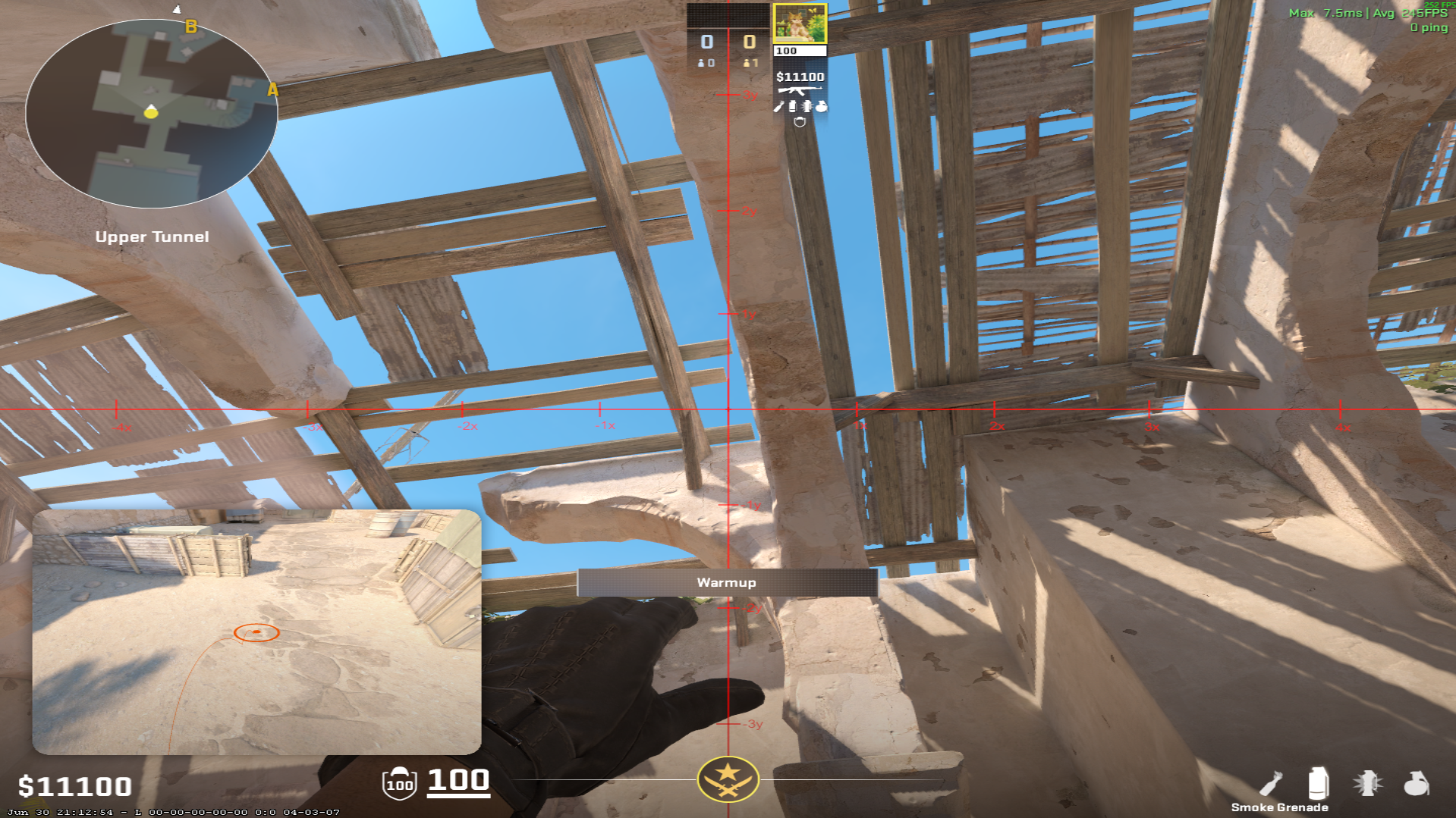 Dust II smoke lineup B Plat Smoke — throw 1, where to aim