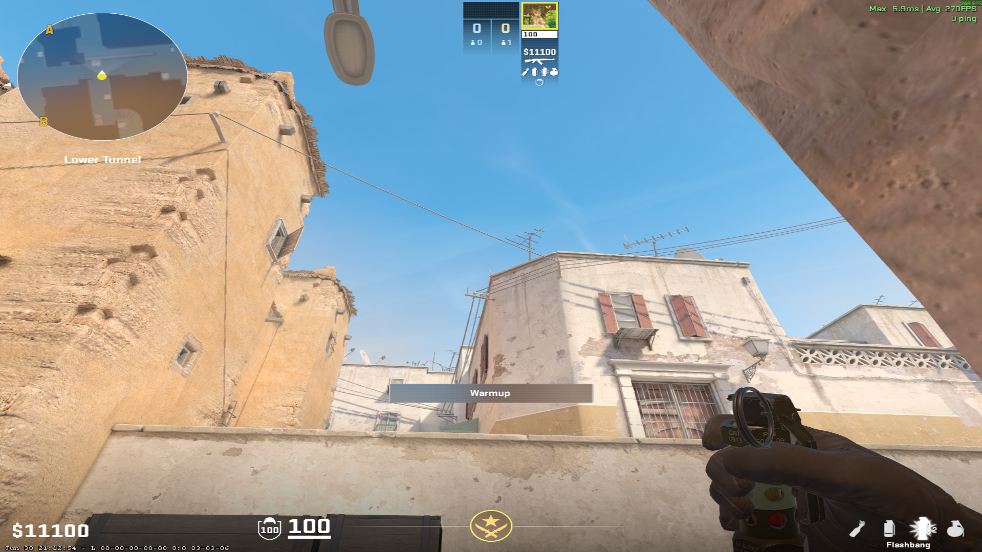 Dust II flash lineup Short Flash from Lower — throw 1, where to aim