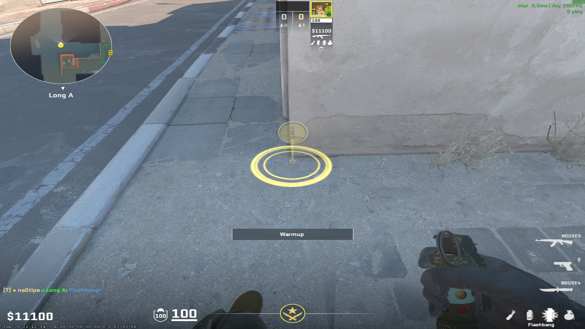 Dust II flash lineup Long Flash — throw 1, where to stand