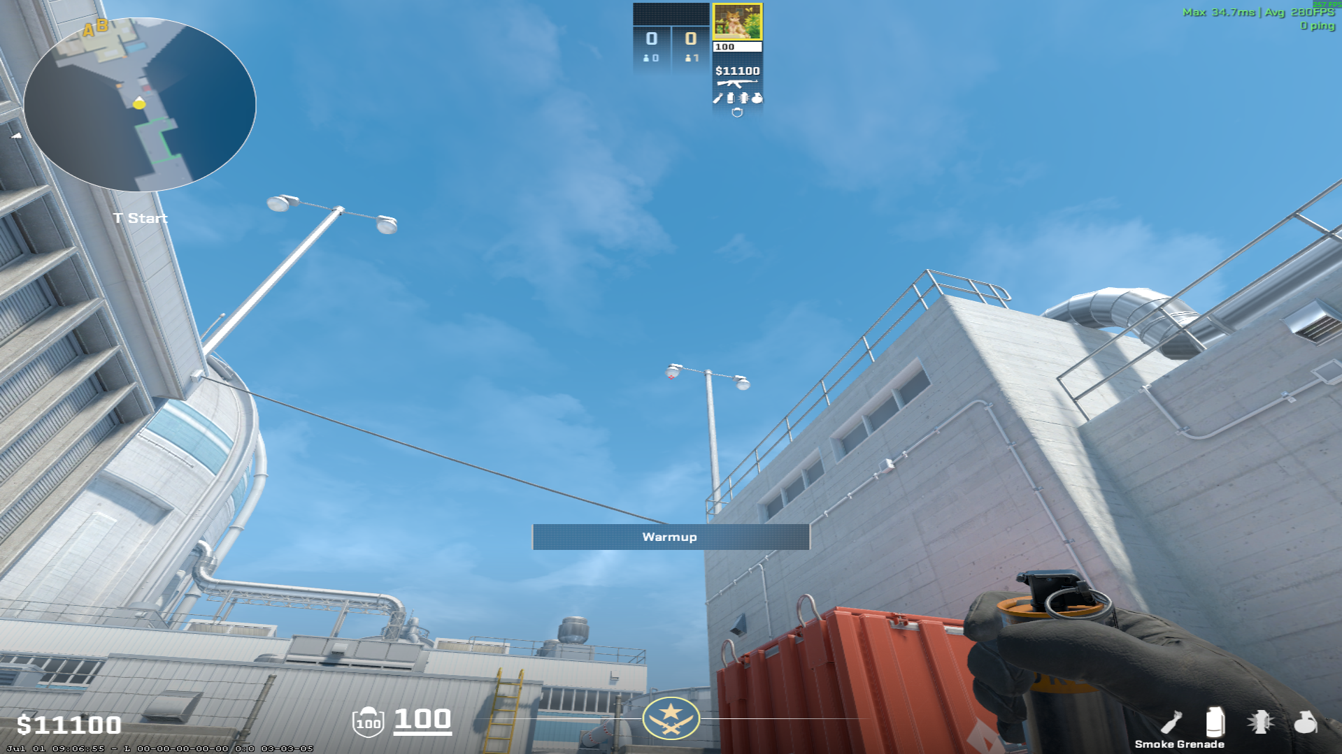 Nuke smoke lineup Outside Main Smoke — throw 1, where to aim