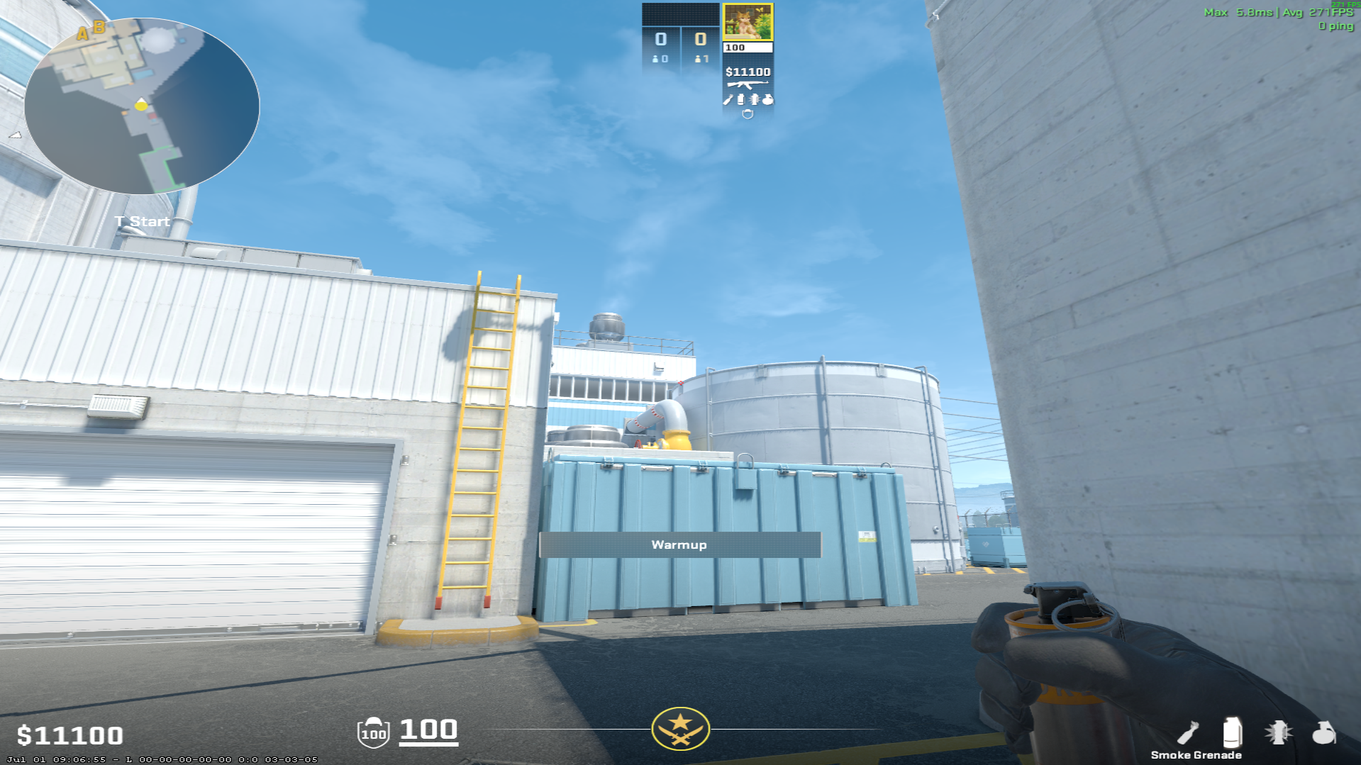 Nuke smoke lineup Deep Garage Smoke — throw 1, where to aim