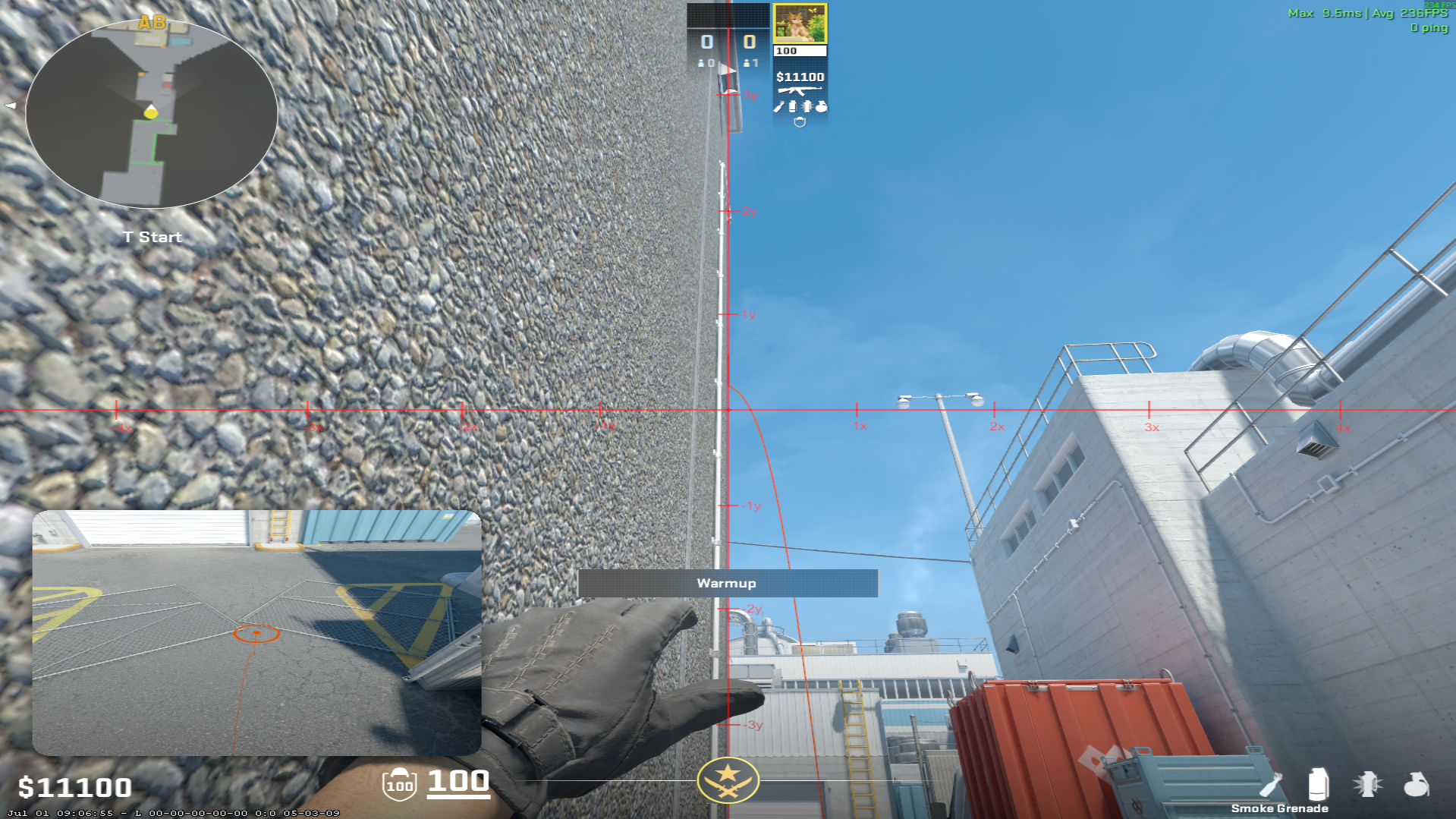 Nuke smoke lineup Heaven Smoke (Inside) — throw 1, where to aim (1)