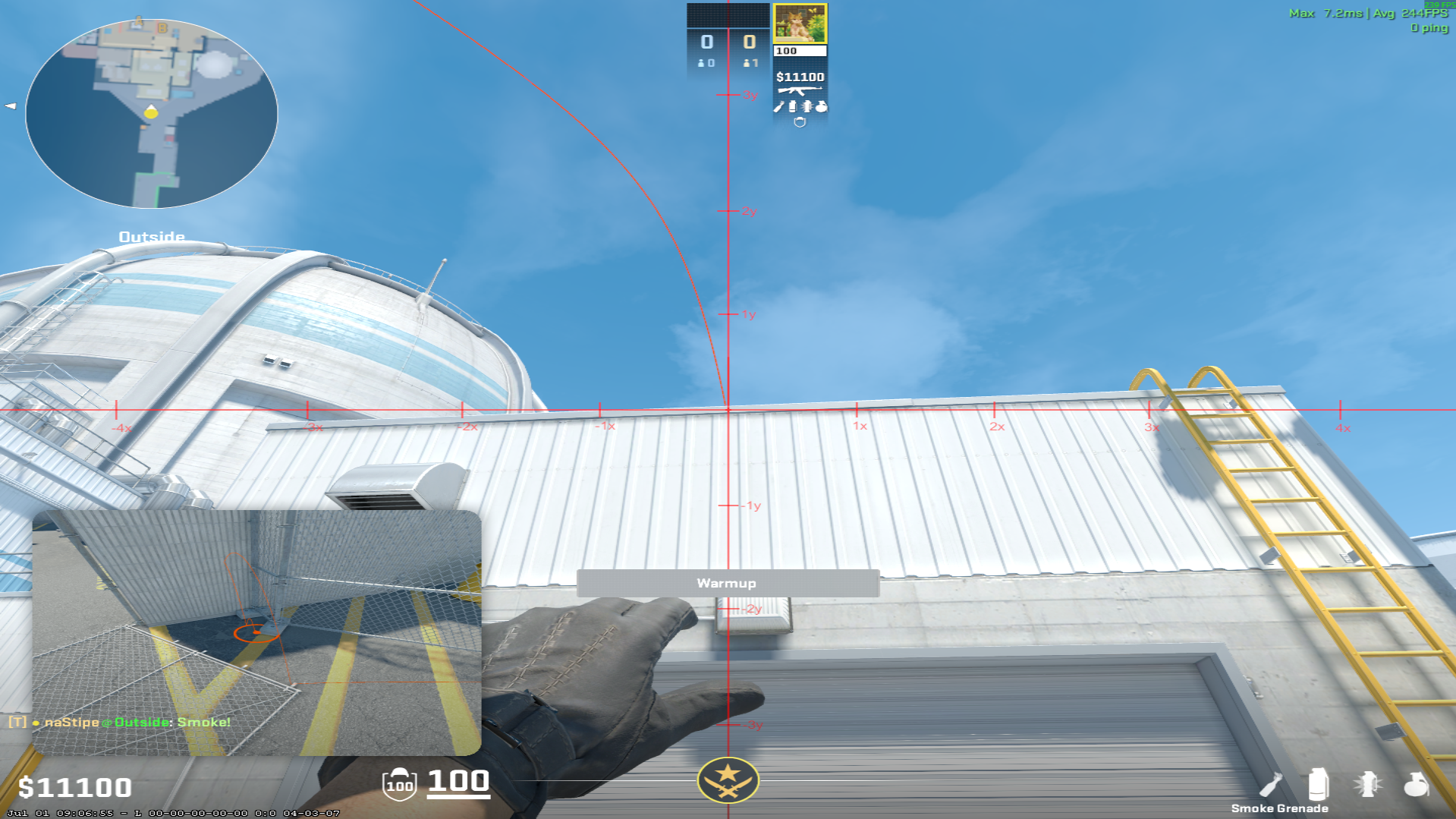 Nuke smoke lineup Heaven Smoke (Inside) — throw 2, where to aim (2)