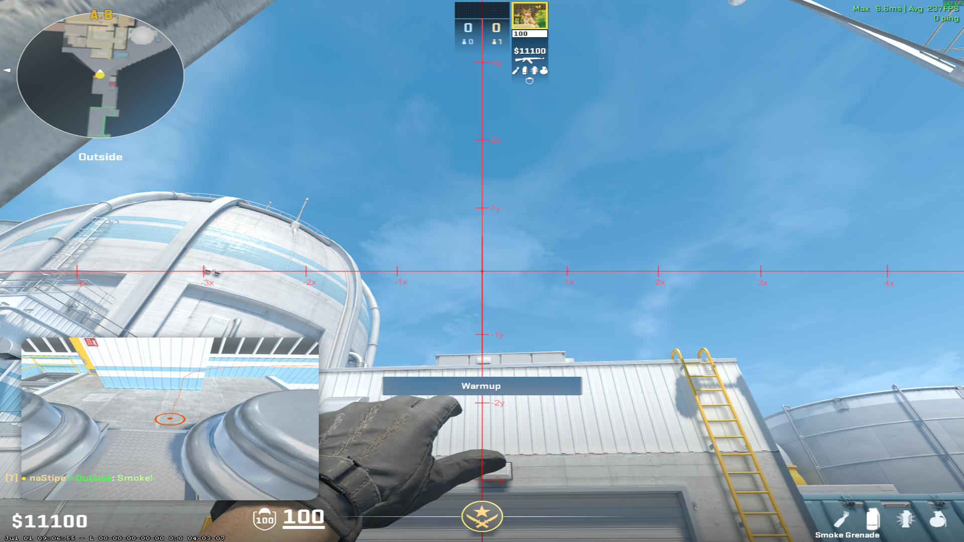 Nuke smoke lineup Heaven Smoke (Inside) — throw 2, where to aim (1)