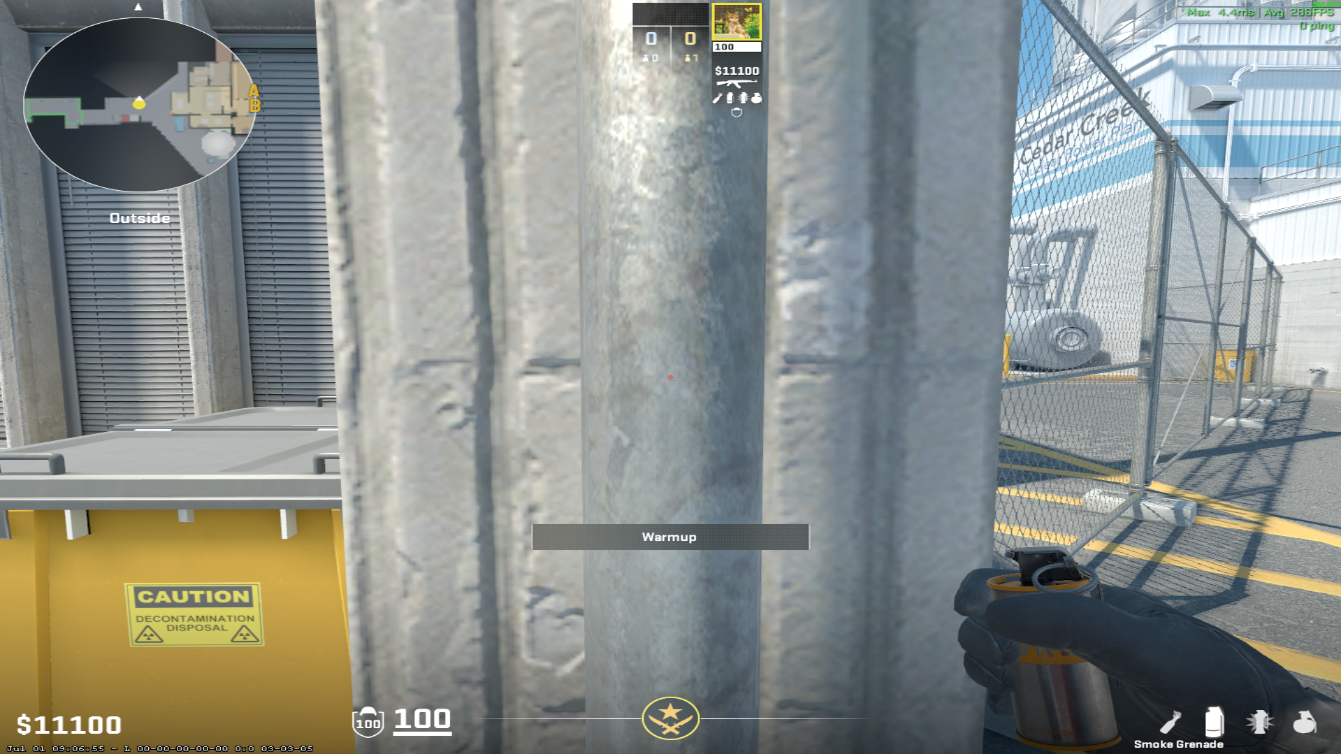Nuke smoke lineup Heaven Smoke (Inside) — throw 2, where to stand (2)
