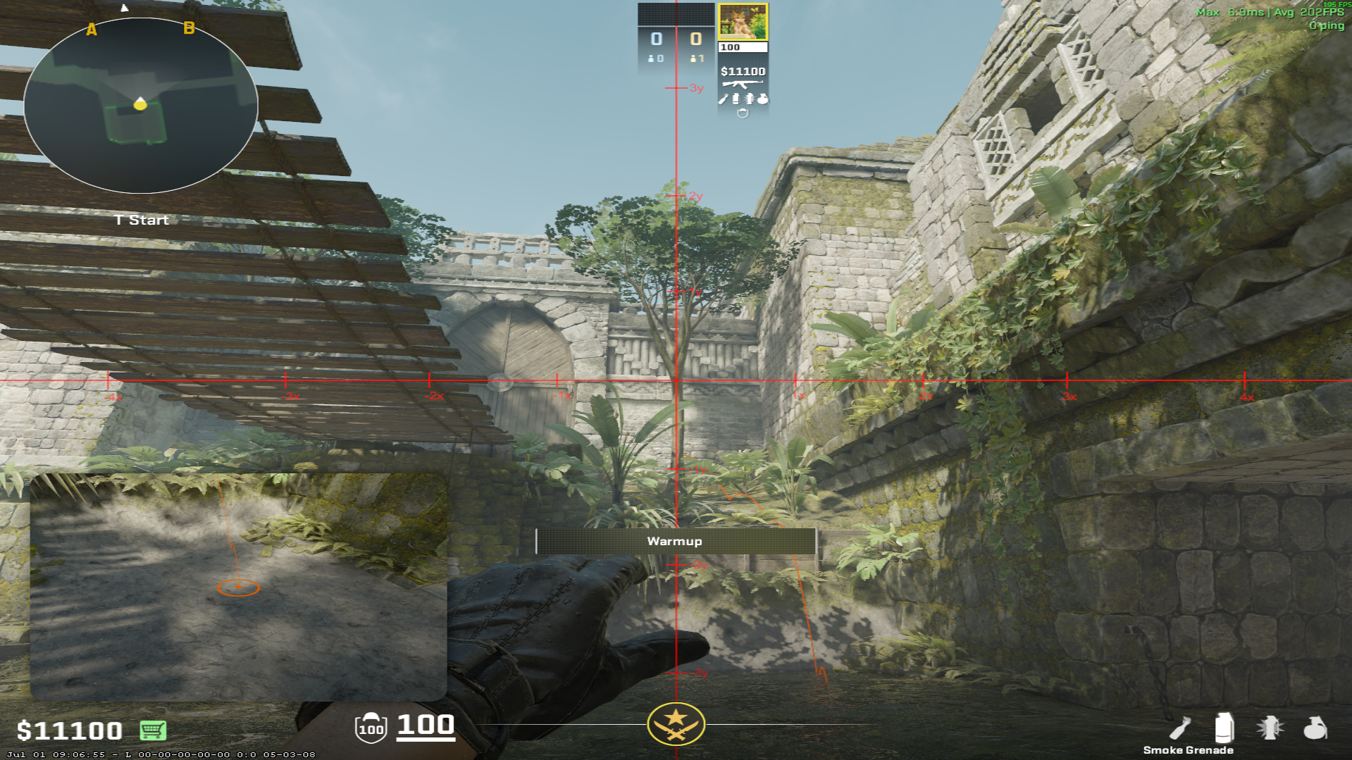 Ancient smoke lineup Heaven Smoke — throw 1, where to aim