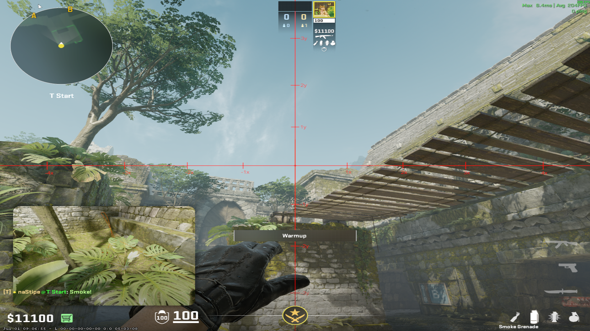 Ancient smoke lineup Cave Smoke (Heaven) — throw 1, where to aim