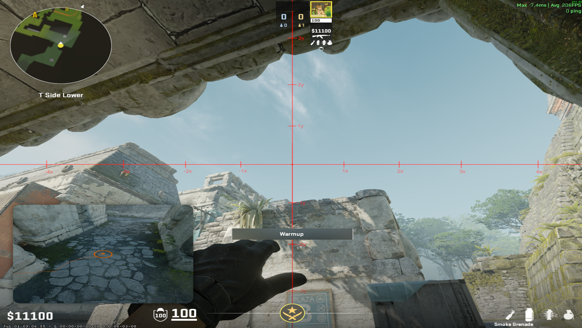 Ancient smoke lineup Short Smoke — throw 2, where to aim
