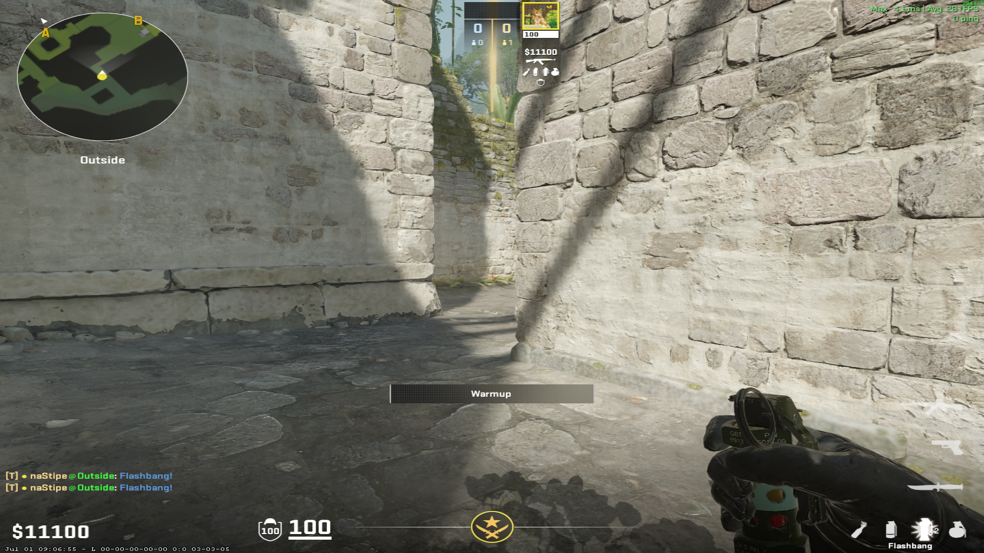 Ancient flash lineup Deep Mid Flash — throw 1, where to aim