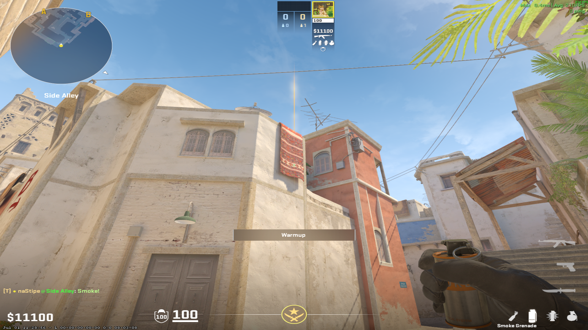 Mirage smoke lineup Deep Connector Smoke — throw 2, where to aim