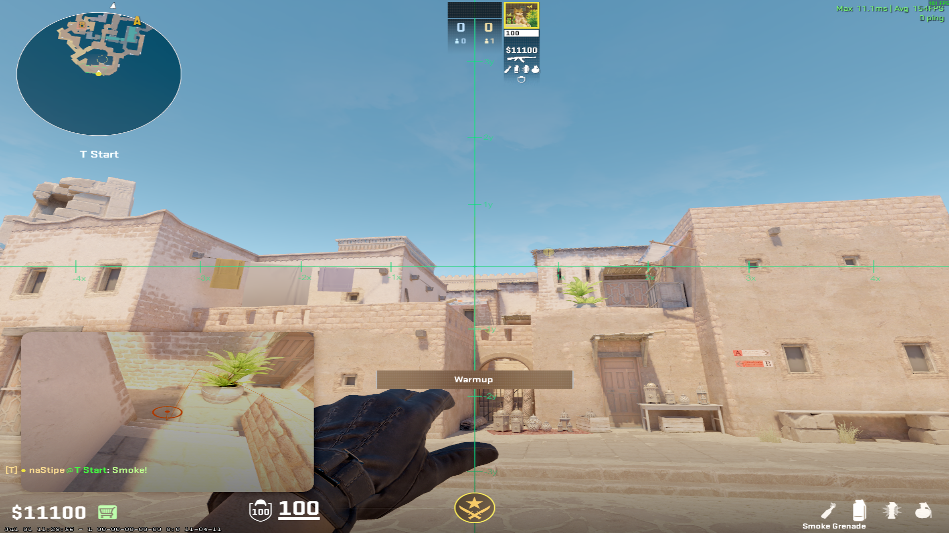 Anubis smoke lineup Wide Connector Smoke (Water) — throw 1, where to aim