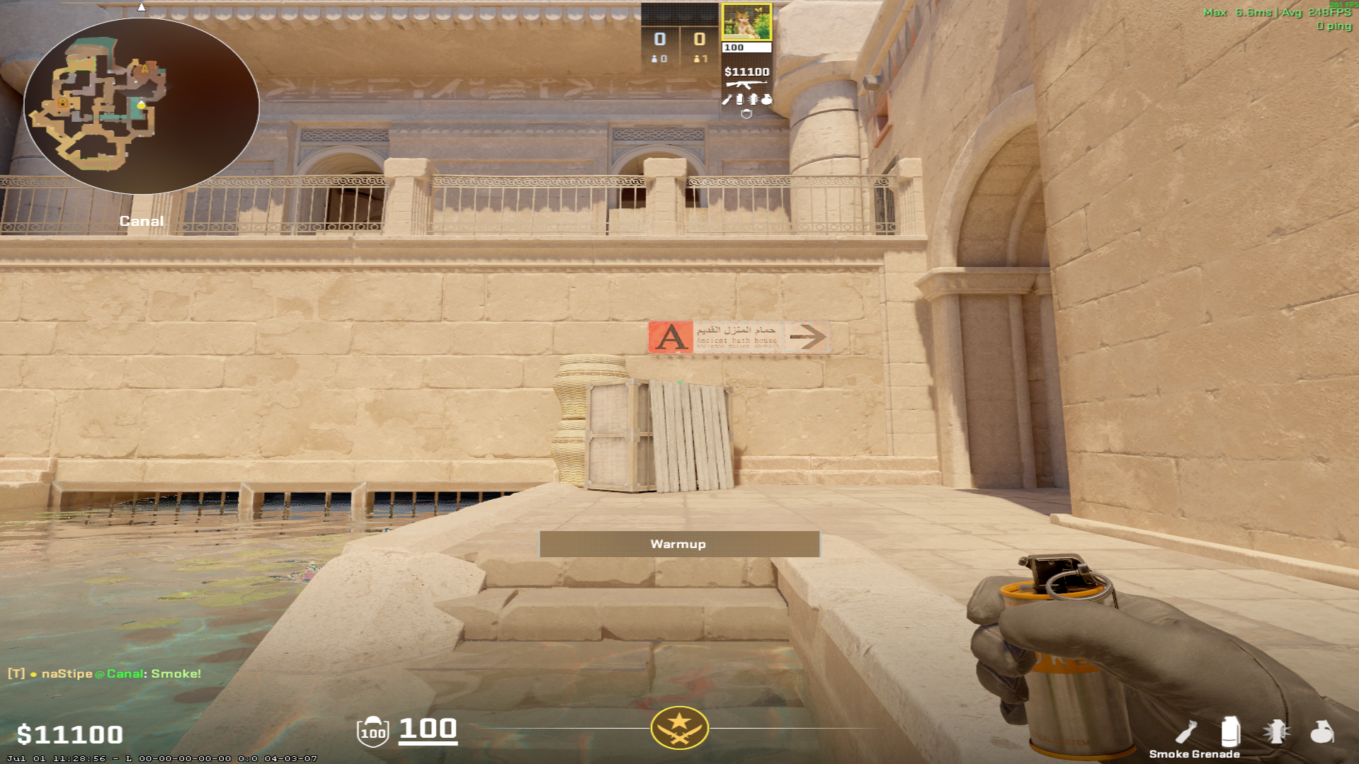Anubis smoke lineup Heaven Smoke — throw 1, where to aim